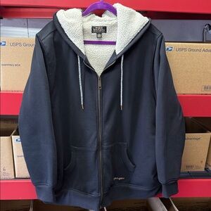 Noble outfitters Men's 3X heavyweight Black Sherpa-Lined Hoodie